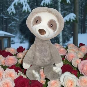 Baby Gund Toothpick Sloth Plush 12" Stuffed Animal Stitched Eyes Nursery Decor